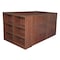 Regency Desk/ 3 Lateral File Quad with Bookcase End StandUp Desk LatFile Quad, BookCase, 46" D X 42" H LSSD3LF8546CH - alternate 3
